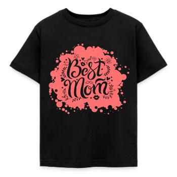 Mother's day. Best mother. Mother's milk. Girl daughter - Kids' T-Shirt - black - Front - AI Model Kid Female (0cm)