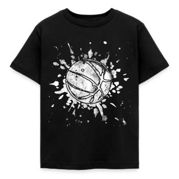 Basketball Dribbling Amerika Sport Basketballer - Kinder T-Shirt - Schwarz - Vorne - AI Model Kid Female (0cm)