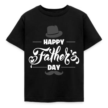 Fête des Pères Cadeaux Fête des Pères - T-shirt Enfant - noir - Devant - AI Model Kid Female (0cm)