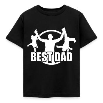 Starker Mann,stark,muskulös - Kinder T-Shirt - Schwarz - Vorne - AI Model Kid Female (0cm)