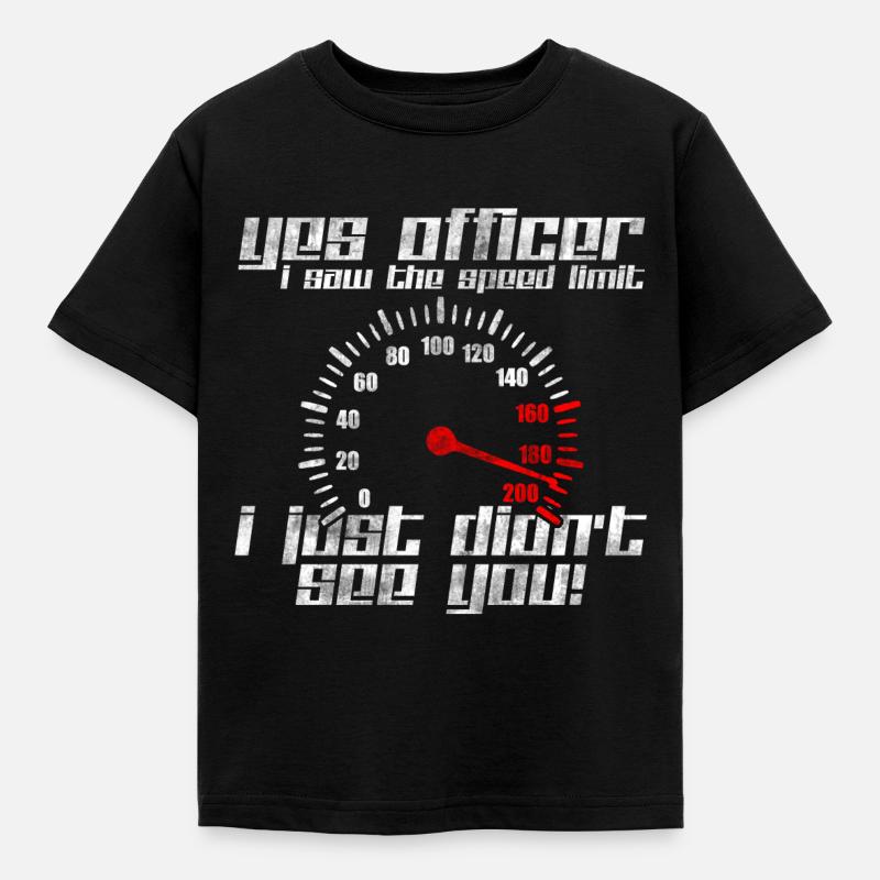 Auto Tacho - Kinder T-Shirt - Schwarz