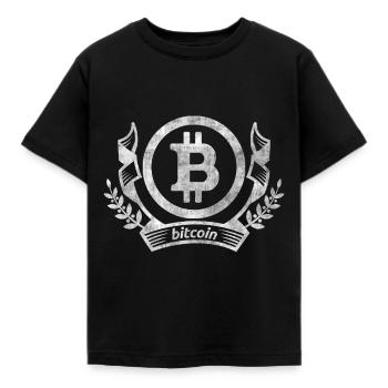 Bitcoin - Kids' T-Shirt - black - Front - AI Model Kid Female (0cm)