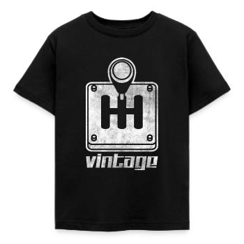 Car Vintage - Kids' T-Shirt - black - Front - AI Model Kid Female (0cm)