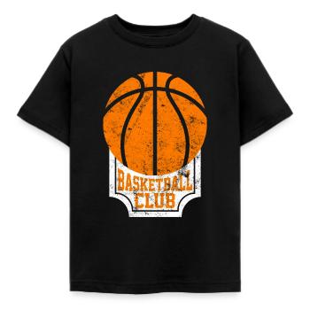 Basketball team - Kids' T-Shirt - black - Front - AI Model Kid Female (0cm)