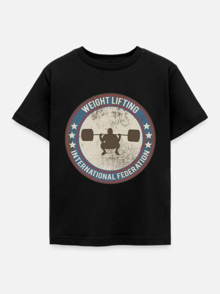 weight lifting - Kinder T-Shirt - Schwarz