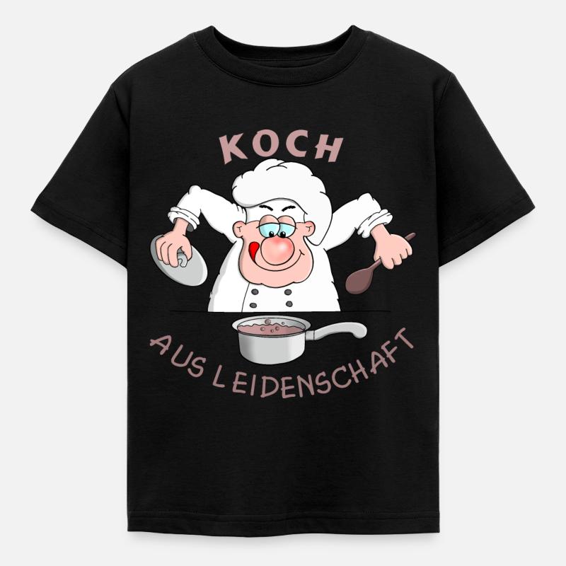 Koch aus Leidenschaft - Kinder T-Shirt - Schwarz