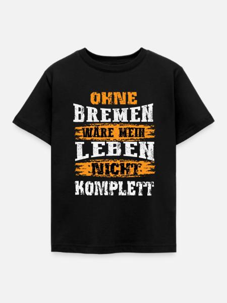 Bremen Fan Design - Kinder T-Shirt - Schwarz