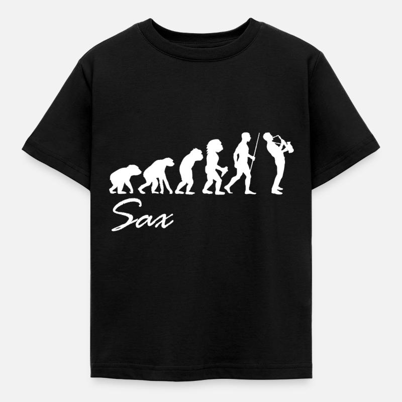 Saxophone Evolution Evolution Musicien - T-shirt Enfant - noir