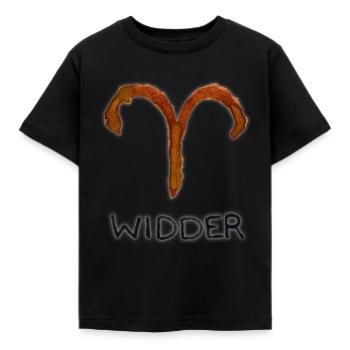 Sternzeichen Widder - Kinder T-Shirt - Schwarz - Vorne - AI Model Kid Female (0cm)