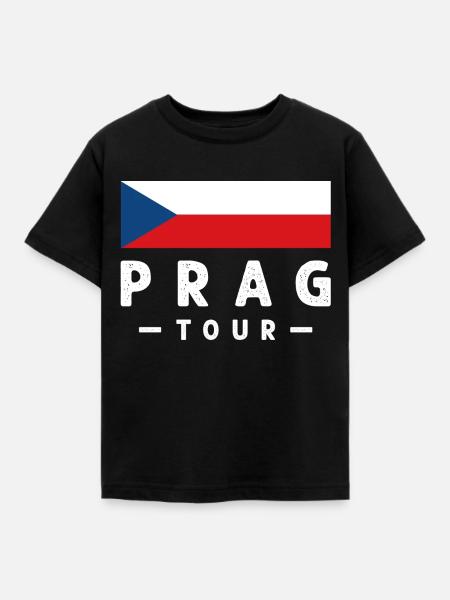 prag tour - Kinder T-Shirt - Schwarz