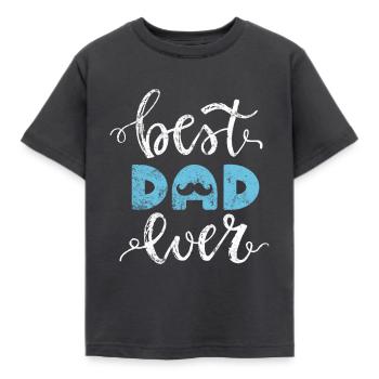 The best dad - Kids' T-Shirt - dark grey - Front - AI Model Kid Female (0cm)