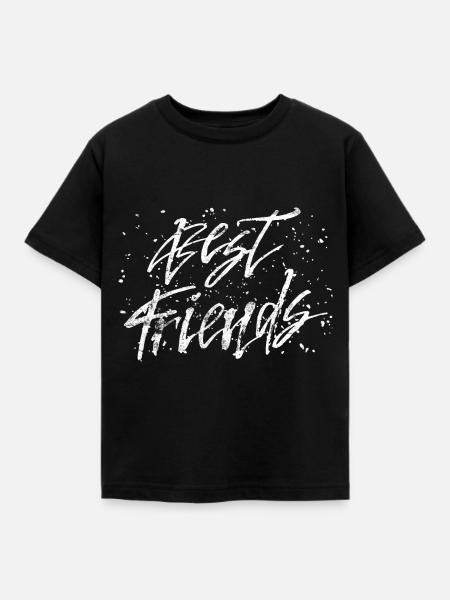 beste freunde freundschaft spruch - Kinder T-Shirt - Schwarz