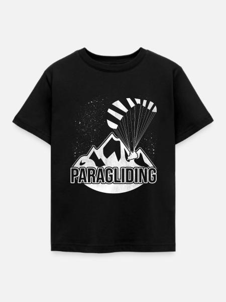 Gleitschirmfliegen Gleitschirmflieger - Kinder T-Shirt - Schwarz