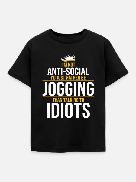Jogging - Kinder T-Shirt - Schwarz