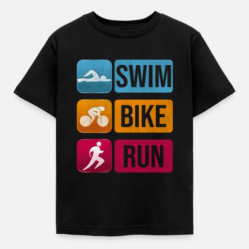 Triathlon - Maglietta per bambini - nero