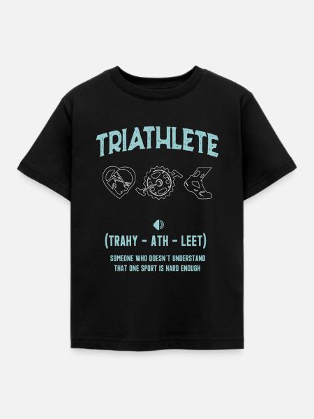 Triathlet - Kinder T-Shirt - Schwarz