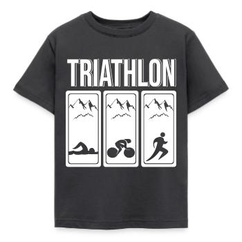 Triathlon Triathlon - T-shirt Enfant - charbon - Devant - AI Model Kid Female (0cm)