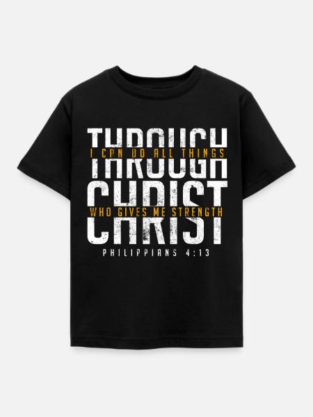 Bibelvers Glaube Jesus - Kinder T-Shirt - Schwarz