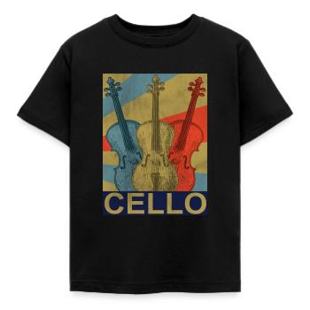Violoncelle - T-shirt Enfant - noir - Devant - AI Model Kid Female (0cm)