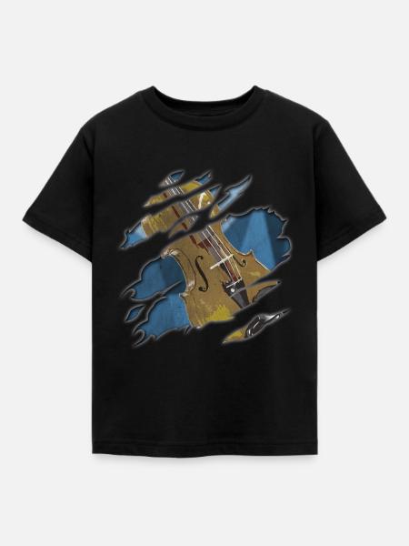 Cello Streichinstrument - Kinder T-Shirt - Schwarz