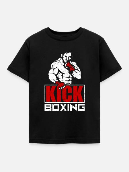 Kickboxer Kickboxen - Kinder T-Shirt - Schwarz
