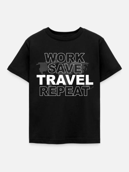Reisender Reisen - Kinder T-Shirt - Schwarz