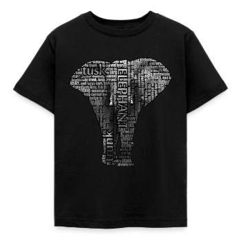 Elefant - Kinder T-Shirt - Schwarz - Vorne - AI Model Kid Female (0cm)