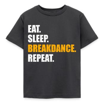 Breakdance - Kinder T-Shirt - Dunkelgrau - Vorne - AI Model Kid Female (0cm)