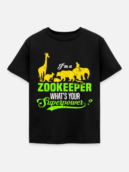 Tierpfleger - Kinder T-Shirt - Schwarz