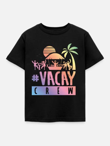 vacay urlaub crew bunt - Kinder T-Shirt - Schwarz