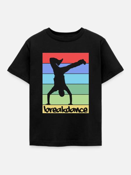 Breakdance Breakdancing - Kinder T-Shirt - Schwarz
