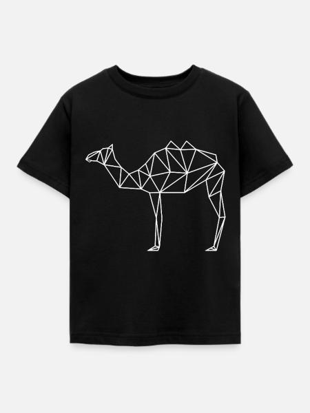 Kamel polyart - Kinder T-Shirt - Schwarz