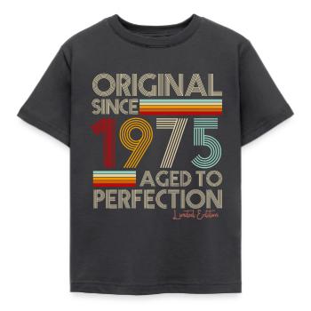 1975 - Kinder T-Shirt - Dunkelgrau - Vorne - AI Model Kid Female (0cm)