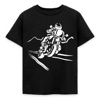 Biker Shirt Motorcycle Tour - Kids' T-Shirt - black - Front - AI Model Kid Female (0cm)