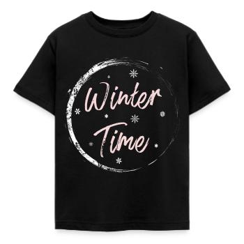 Heure d'hiver - T-shirt Enfant - noir - Devant - AI Model Kid Female (0cm)