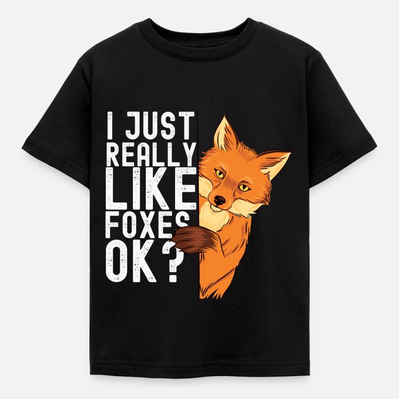 fox - Kids' T-Shirt - black