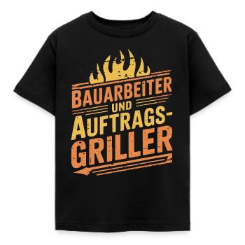 Bauarbeiter und Auftragsgriller - Kinder T-Shirt - Schwarz - Vorne - AI Model Kid Female (0cm)