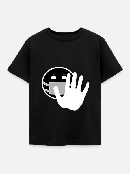 Abstand halten - Kinder T-Shirt - Schwarz