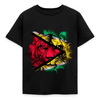 Guyana - Kids' T-Shirt - black - Front - AI Model Kid Female (0cm)