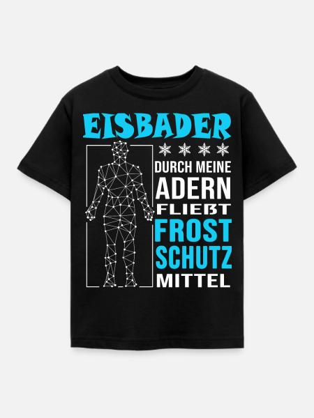 eisbader winterbader kälteresistent frostschutz - Kinder T-Shirt - Schwarz