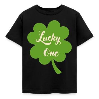 Lucky One - Kinder T-Shirt - Schwarz - Vorne - AI Model Kid Female (0cm)