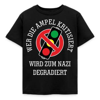 Qui critique le feu tricolore - T-shirt Enfant - noir - Devant - AI Model Kid Female (0cm)