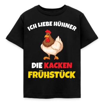 Ich liebe Hühner Huhn Hühnerhaltung - Kinder T-Shirt - Schwarz - Vorne - AI Model Kid Female (0cm)