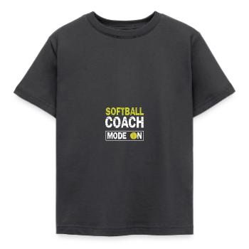 Softball-Trainerin - Kinder T-Shirt - Dunkelgrau - Vorne - AI Model Kid Female (0cm)