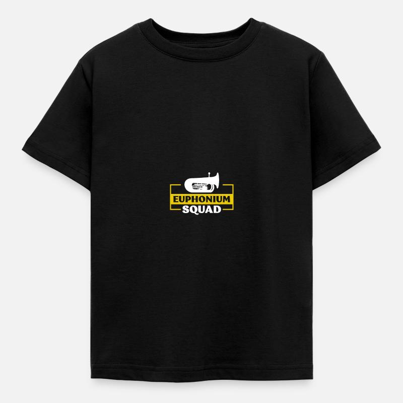 Tiefes Blech Marschieren Bariton Euphonium - Kinder T-Shirt - Schwarz