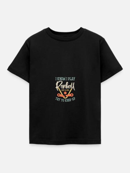 Flipper Spieler Flipper - Kinder T-Shirt - Schwarz