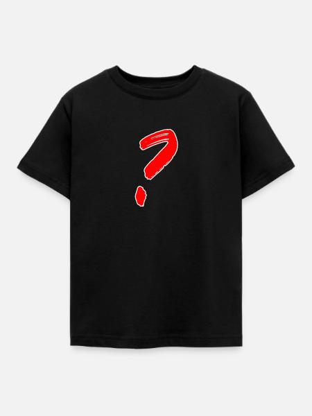 Fragezeichen - Kinder T-Shirt - Schwarz