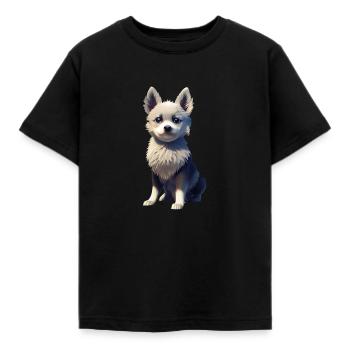Alaskan Clover Kai Dog - Alaskan Clover Kai - T-shirt Enfant - noir - Devant - AI Model Kid Female (0cm)
