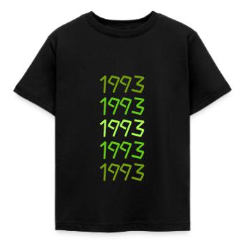 Born 1993 - Kids' T-Shirt - black - Front - AI Model Kid Female (0cm)