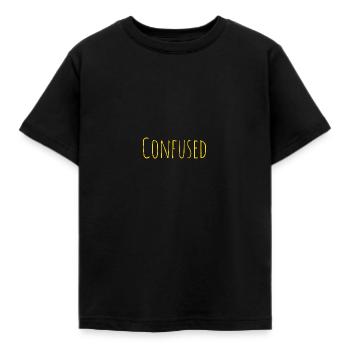 confused - Kinder T-Shirt - Schwarz - Vorne - AI Model Kid Female (0cm)